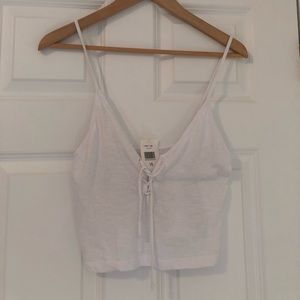 Brandy Melville lace up front tank NWT